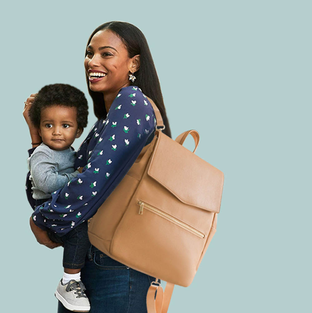 🌼NEW🌼PIRA Vegan Leather 5 piece Parent Diaper Bag with Stroller Hooks