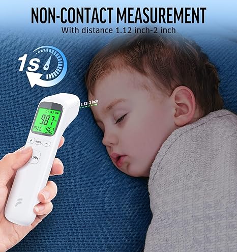 Multifunctional Non-Contact Forehead, Object & Milk Thermometer by Rockabye