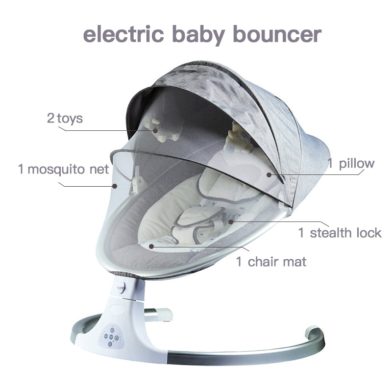 Rockabye Baby Electric Motion Swing, Grey