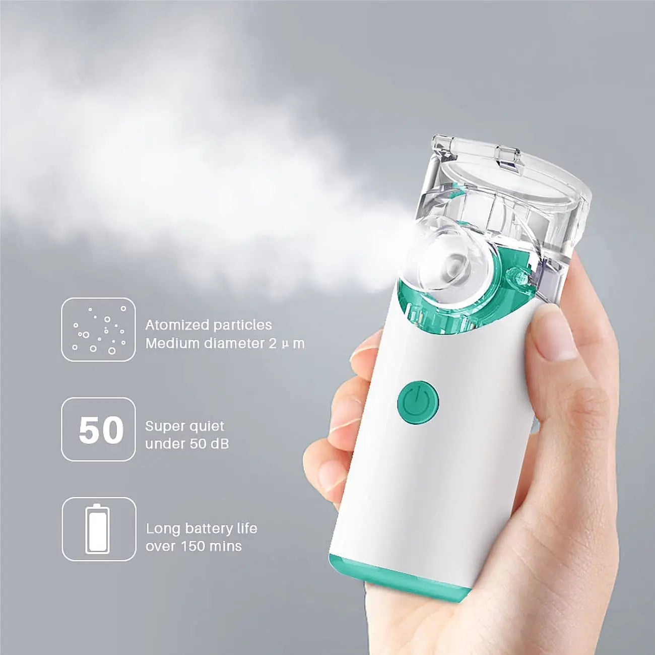 Handheld rechargeable Mesh Nebulizer by Rockabye