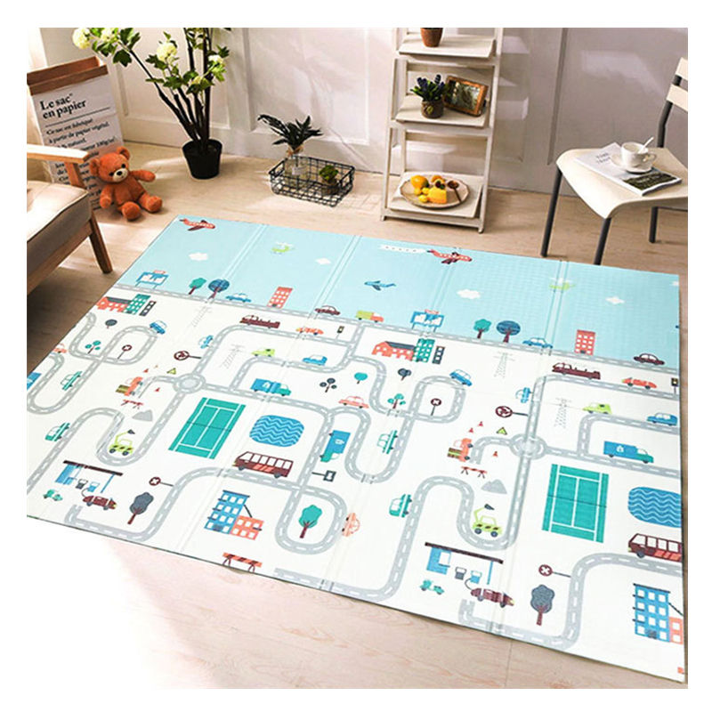 PIRA Foldable & Reversible Extra Large Play Mat, City / Buildings