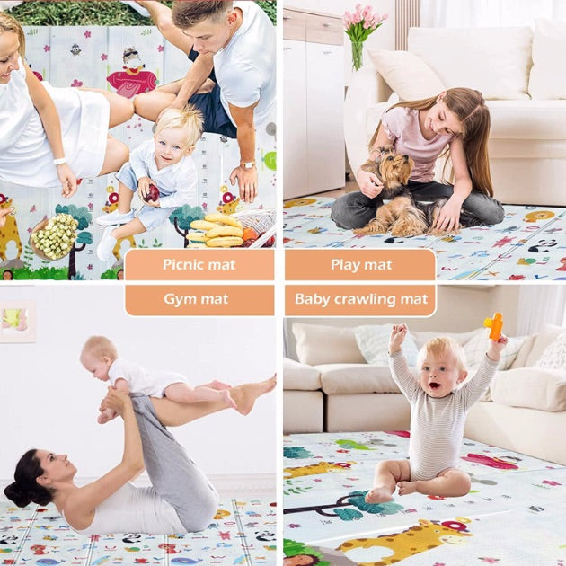 PIRA Foldable & Reversible Extra Large Play Mat, City / Buildings