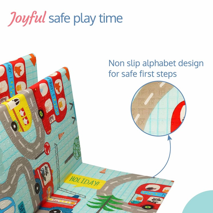 PIRA Foldable & Reversible Extra Large Play Mat, Holiday / Height Chart