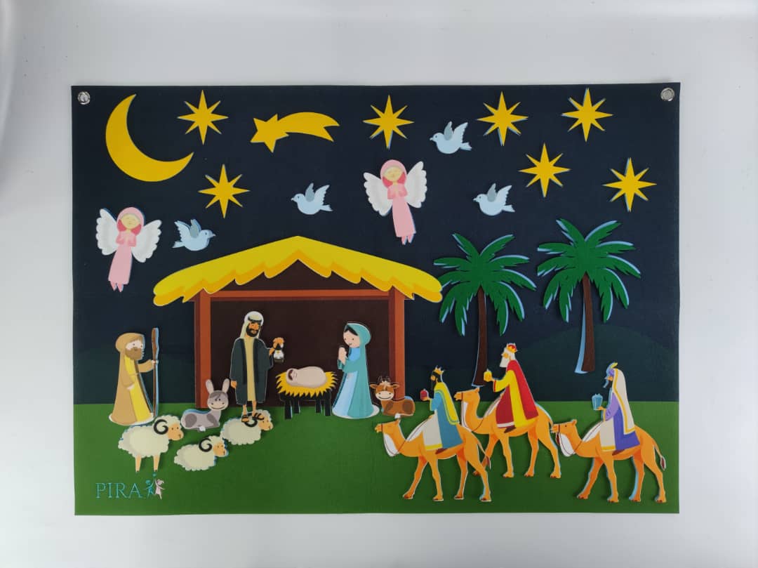 PIRA CHRISTMAS EDITION plus FREE Felt Bag-3 in 1 (Christmas Tree, Nativity Set, Christmas Book)