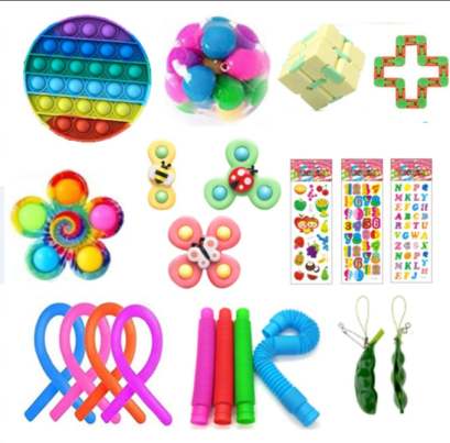 PIRA travel sensory fidget pack- 19 pieces