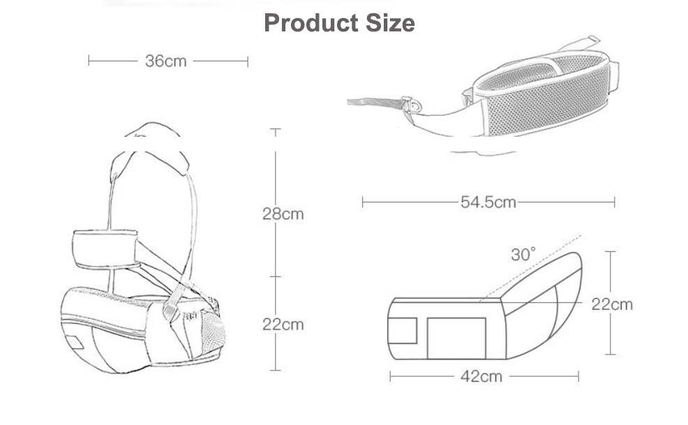 Rockabye Baby Hip Seat Carrier with Chest & PADDED Shoulder Strap